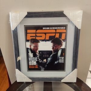 ESPN Super Bowl XLIX The Music Issue Dale Jr & J Cole Framed & Matted 16" x 18"